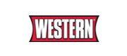 Red and Silver Western Plows Logo